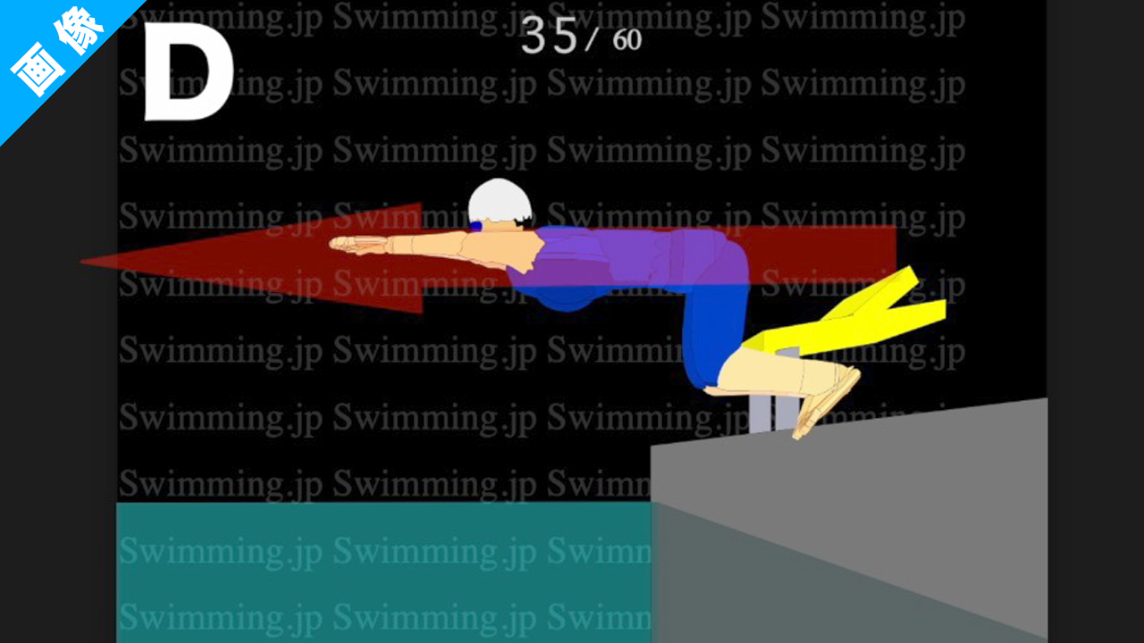 水泳 飛び込み イラスト 力の伝え方